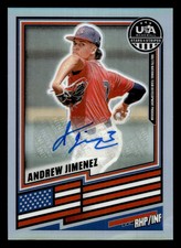 2026 Panini USA Baseball Stars & Stripes Prizm Andrew Jimenez Silver Prizm Auto