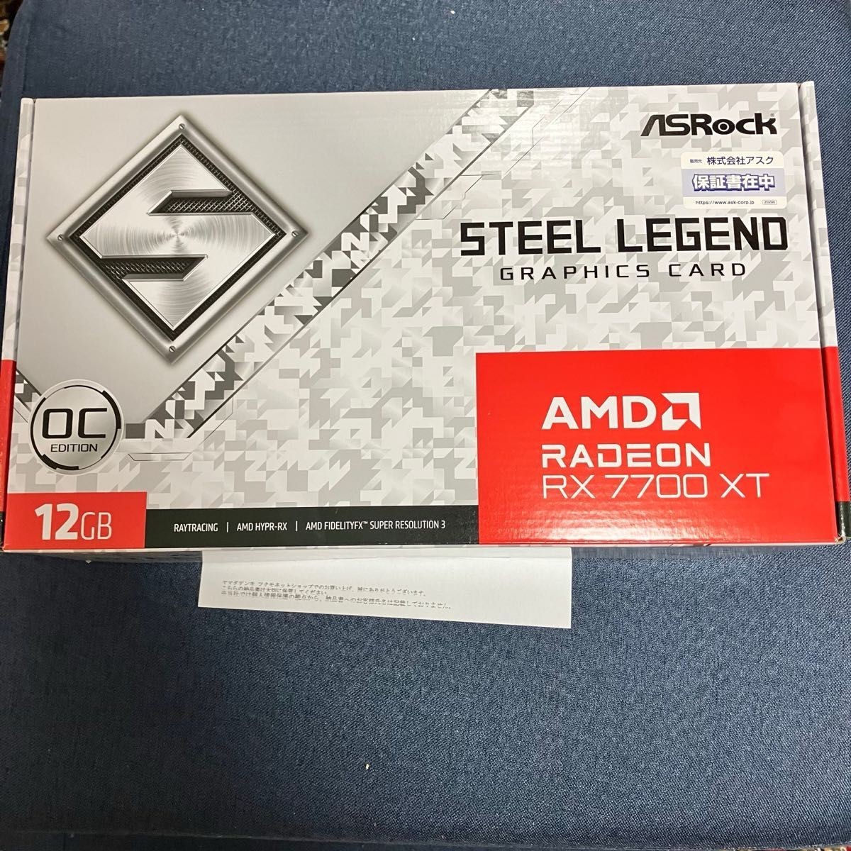 ASRock AMD Radeon RX 7700 XT Steel Legend 12GB OC Graphics