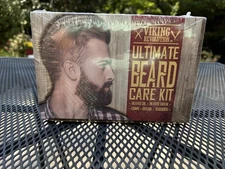 VIKING REVOLUTION Ultimate Beard Care Kit: Comb-Brush-Beard Oil-Balm-Scissors