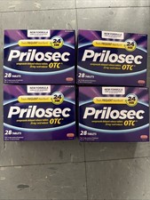 4 New Prilosec Otc 24hr Acid Reducer 20mg - 28 Tablets Each Box Exp. 072028 4 New Prilosec Otc 24hr Acid Reducer 20mg - 28 Tablets Each Box Exp. 072028
