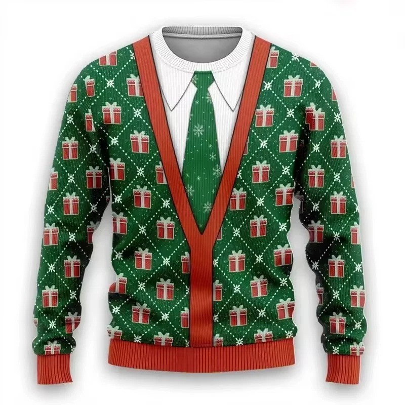 Suit Tie Holiday Pullover Ab105