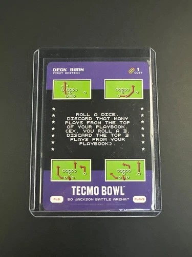Deck Burn 1 Cost 🌭 Tecmo Bowl Bo Jackson Battle Arena PL3 Super Short Play