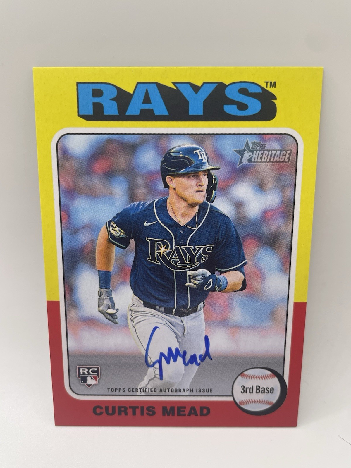 2024 Topps Heritage - Real One Autographs Curtis Mead #ROA-CME Rookie (RC) Auto