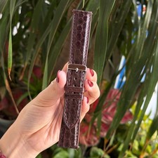 Brown Sea Snake Leather Watch Band 22mm/20mm Snake Watch Strap Men Handmade