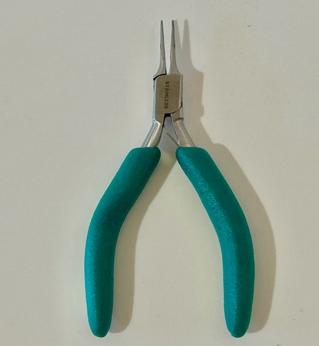 Excelta 2647D - Small Head Pliers, Needle Nose, Serrated Jaws, 2-Star 4-3/4" lon