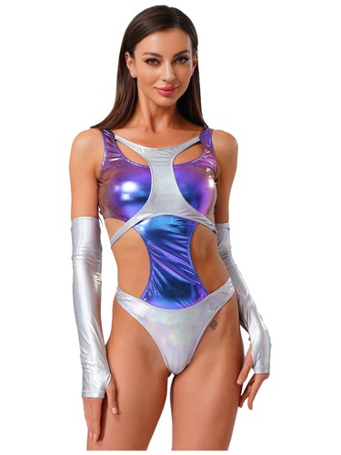 Women Bodysuit Bikini Clubwear Cosplay Jumpsuit Hollow Out Catsuit Adult Outfit - Picture 17 of 77