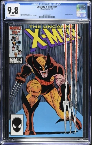 Uncanny X-Men #207 Marvel 1986 9.8 NM/M CGC Graded Key Cover Art John Romita Jr.
