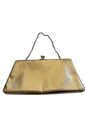 Vintage Gold Evening Clutch With Chain Strap