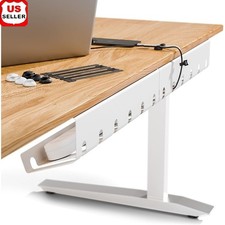 Under Desk Cable Management Tray Organizer Steel Easy Access W/ Cable Ties New