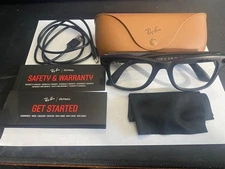 Ray Ban Meta Wayfarer Smart Glasses Matte Black.  Green transition lenses. 