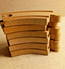 Brio Sweden 3  Curve Wooden Railway Train Track - Lot of 6 - Thomas  Friends