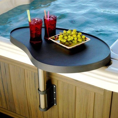 Whirlpool Ablagetisch Spa Tray Schwarz 69x48cm 360° Drehbar Kunststoff Alu