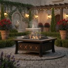 Metal Garden Fire Pit Outdoor Garden Patio Heater with Spark Screen Grate Poker