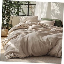 Linen Duvet Cover King Size - King 104" x 90" 16- Warm Tan No Comforter 