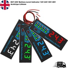 DC7-40V Battery Level Indicator 12V 24V 36V 48V Acid/Lipo Lithium Battery Capaci