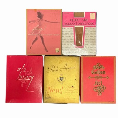 8  Pair of Vintage Nylon Stockings With Vintage Packaging From Various Brands
