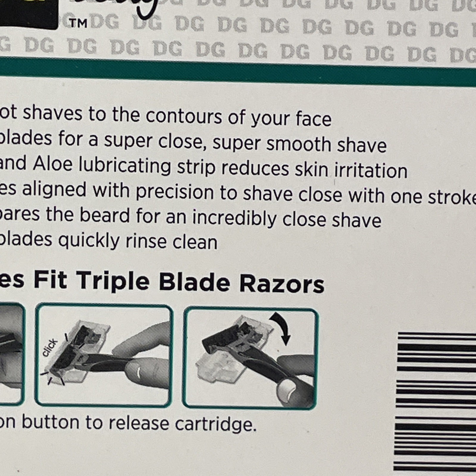 18 Triple Blade Razor Cartridges  Refill New DG Body