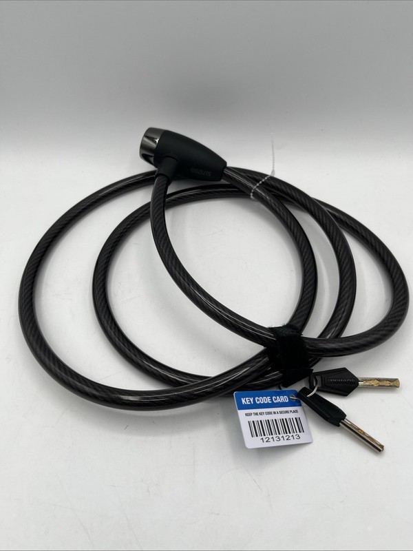 Onguard Bicycle Bike Lock Security Cable with Keys, Code Card.