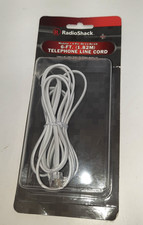 6 Foot Telephone Line Cord Radioshack, RJ-11/RJ-14 Modular Plugs, New