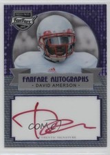 2013 Press Pass Fanfare Violet Red Ink /25 David Amerson #DA Auto l5w