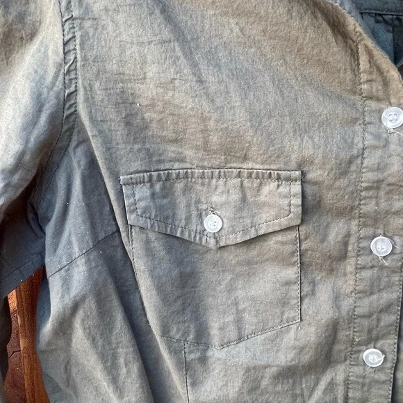 Women’s Active Basic Olive Army Green Collared Ca… - image 4