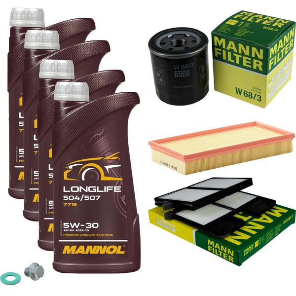 Mann Inspektionspaket 4L Mannol Longlife 5W-30 FüR Toyota Avensis Station-image