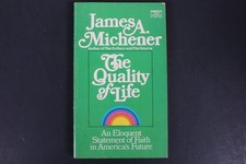 The Quality of Life James A. Michener 1971 Social Commentary Fawcett Crest PB