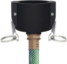 275 330 Gallon IBC Tote Tank Drain Adapter Fittings 2" Cam Lock x Black