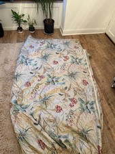 Bespoke Heavy Blanket Lined Triple Pleat Curtains Flowers Floral