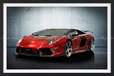Peelable Wall Sticker Poster Lamborghini Aventador Roadster 874x585mm