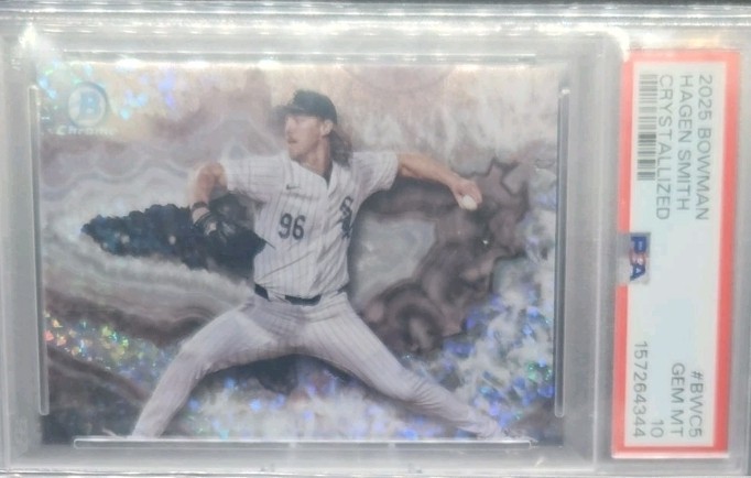 2025 Bowman Crystallized Hagen Smith #BWC-5 💥PSA 10 White Sox Call up
