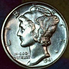 1941-P Mercury Dime – Uncirculated – Brilliant 90% Silver
