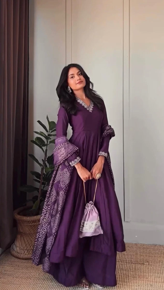 satin silk indian dresses Party Wear Blue color Satin Silk fabric Gown : 1786376