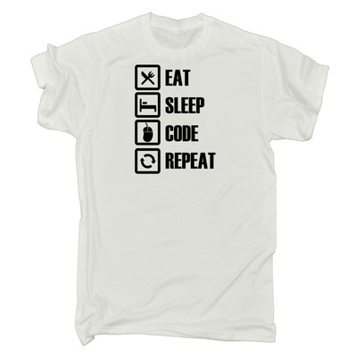  T-Shirt Eat Sleep Code Repeat Web Designer Computerprogrammierer Herren