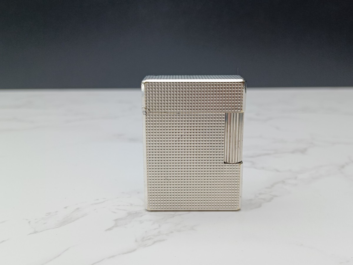 ST Dupont Line 1 BR Gas Lighter - L1 BR - Silver plated