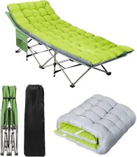 Portable Camping Cot with Mattress Outdoor Folding Heavy Duty Sleeping Bed 300LB