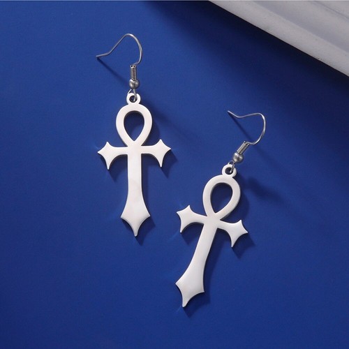 Pendientes Cruz Ankh Vintage Colgante Protección Egipcia Signo de Vida Religiosa - Imagen 11 de 12
