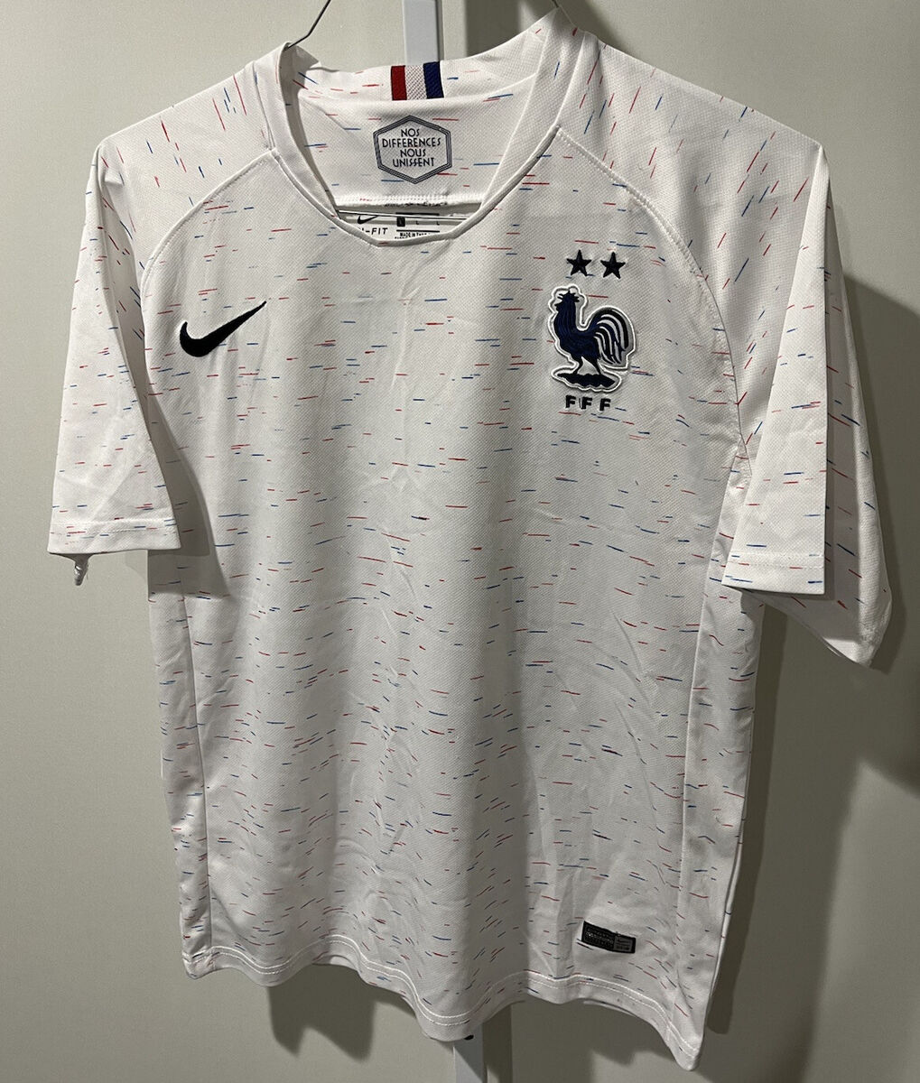 Nike France FFF Dri-Fit Soccer Jersey MENS Size L Patterned Nike France FFF Dri-Fit Soccer Jersey MENS Size L Patterned