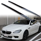 FYRALIP Gloss Black Side Skirt Extension Panel Splitter For BMW M6/M Sport F06