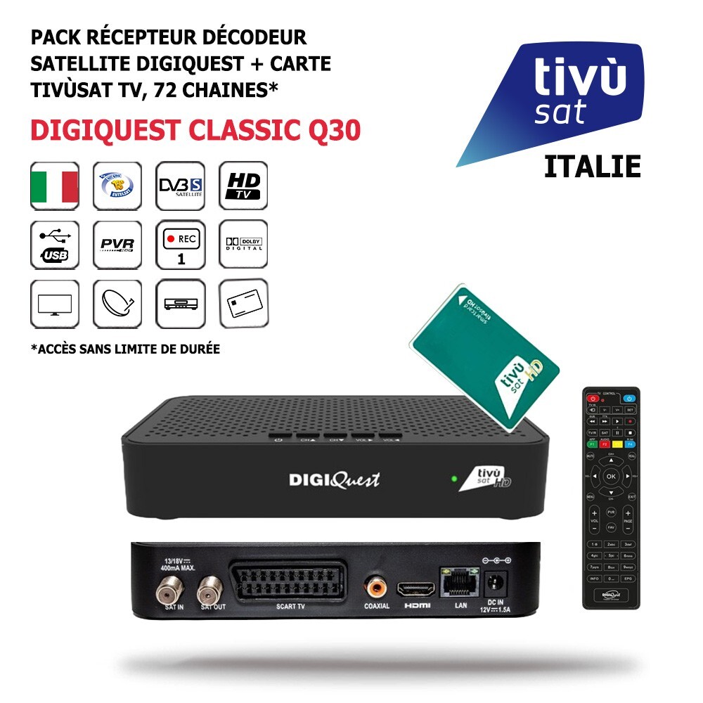 Récepteur Digiquest Q30 pour Résoudre les Problèmes de Réception TV