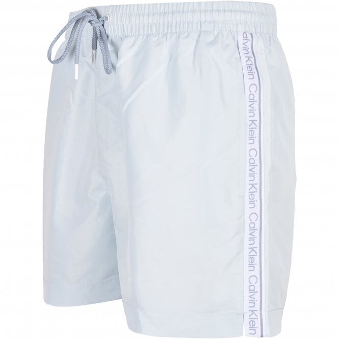 🌟 Calvin Klein Swimwear Tape Swim Shorts Logo Ice Blue Men’s S New Tags RRP£60