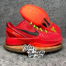 Nike Zoom Kobe 6 GS Size 5Y 'Reverse Grinch' Bright Crimson FV9676-600