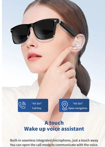 Smart Glasses,Remote Camera & Bluetooth Sunglasses Open Ear Speaker Headphone - Picture 9 of 21