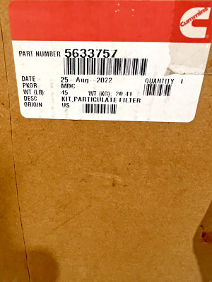 CUMMINS GENUINE OEM DIESEL PARTICULATE FILTER (DPF) PART #5633757