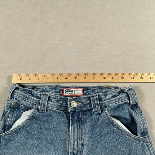 🔥 Old Navy Blue Embroidery Patches Racing Denim Jeans Girl Size 12 Fit (26x23) - Picture 5 of 10