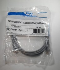ICC Patch Cord Cat5e Molded Boot 10ft Gray