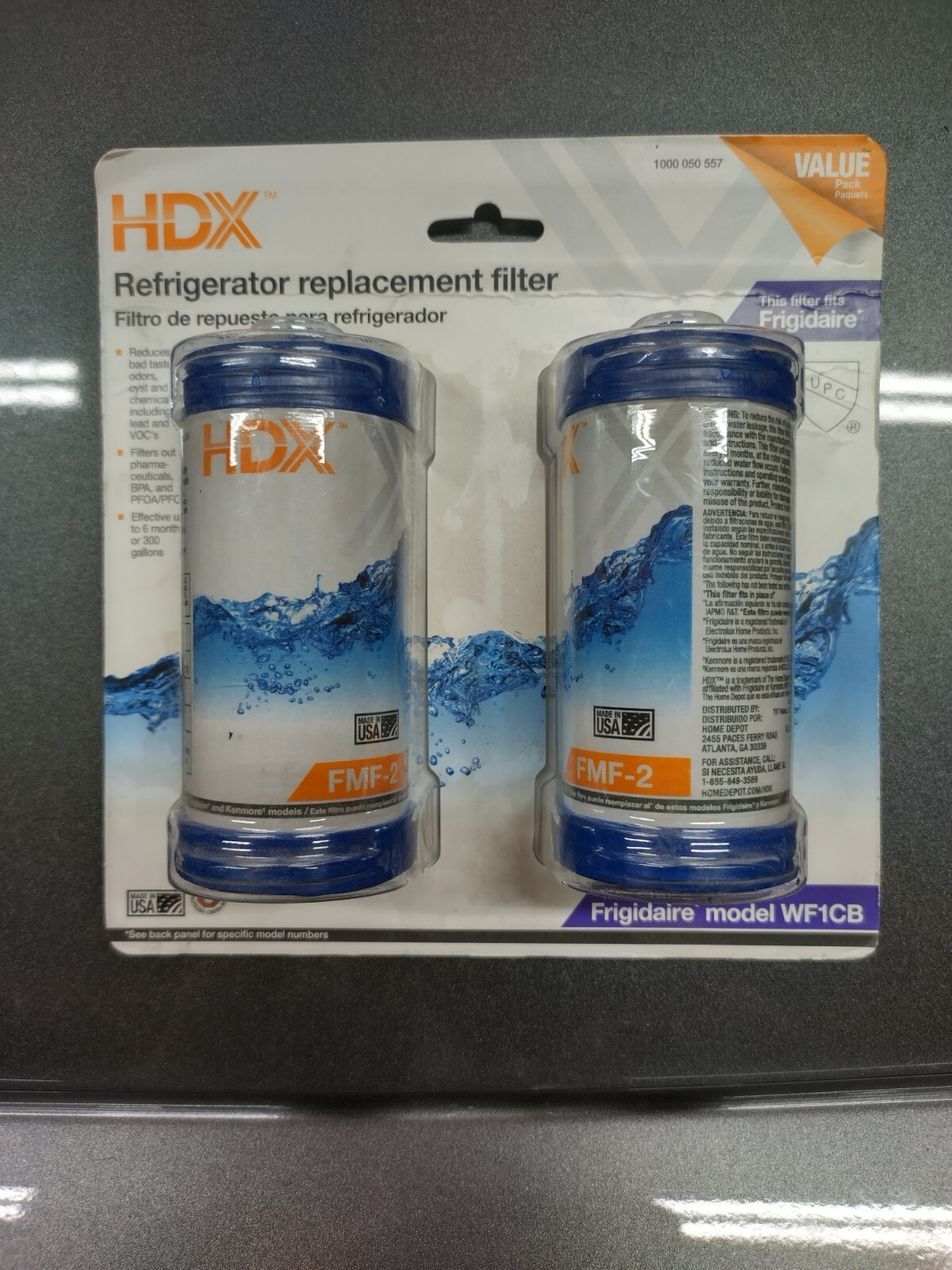 HDX FMF-2 Frigidaire Refrigerator Water Filter Replacement Fits WF1CB NEW