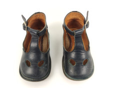 VINTAGE BABY ZETA ZAMBELETTI SUMMER BLUE SHOES N 19 WITH BOX '60s/'70s