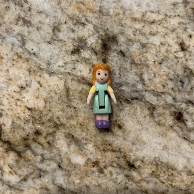 Polly Pocket Blue Bird Tiny Dreams Dollhouse Figure Red Hair Miniature Girl