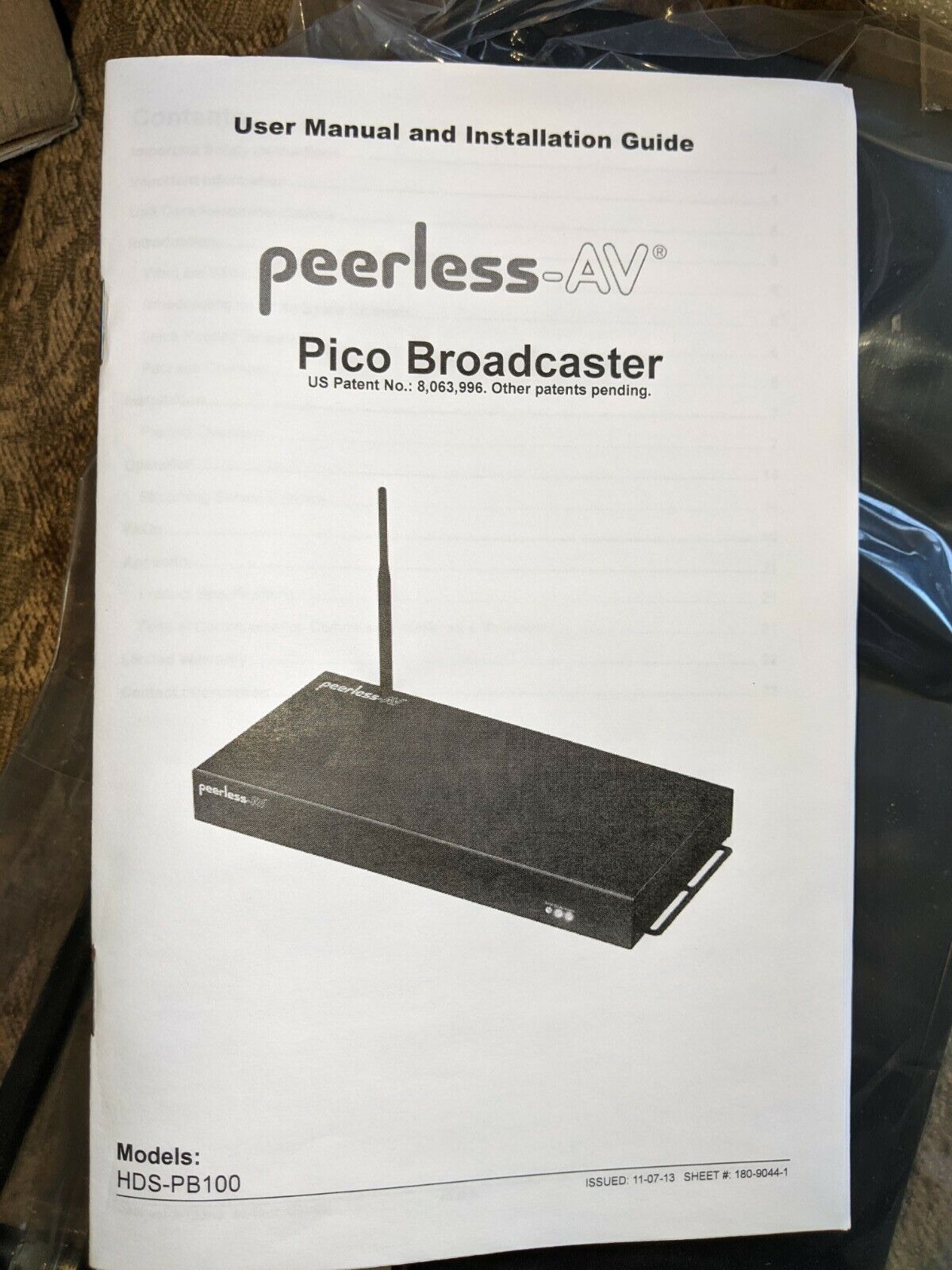 Peerless HDS-PB100 PeerAir Wireless HD Broadcast System (new)